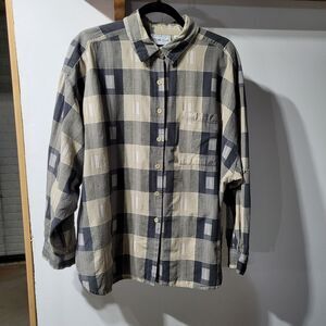 Original Venezia Sportswear Mns 26/28 Plaid Cotton Long Sleeve Shirt